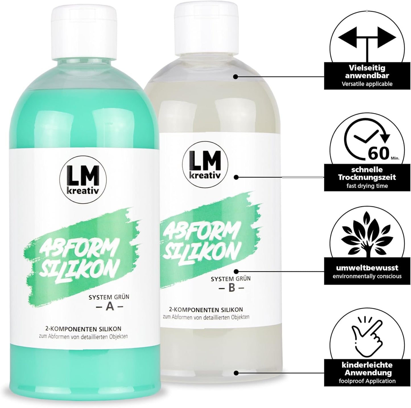 LM Abform Silikon flüssig 1 kg Grün - Franken Group