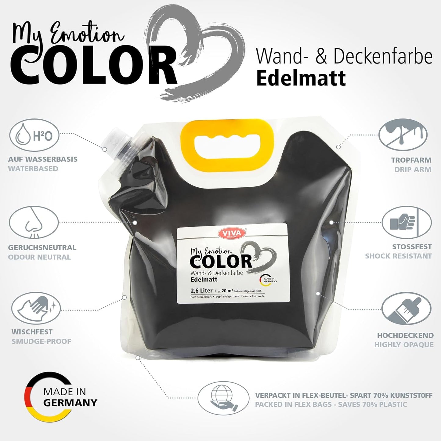 Viva Decor My Emotion Color Wandfarbe 2,6 Liter - Franken Group