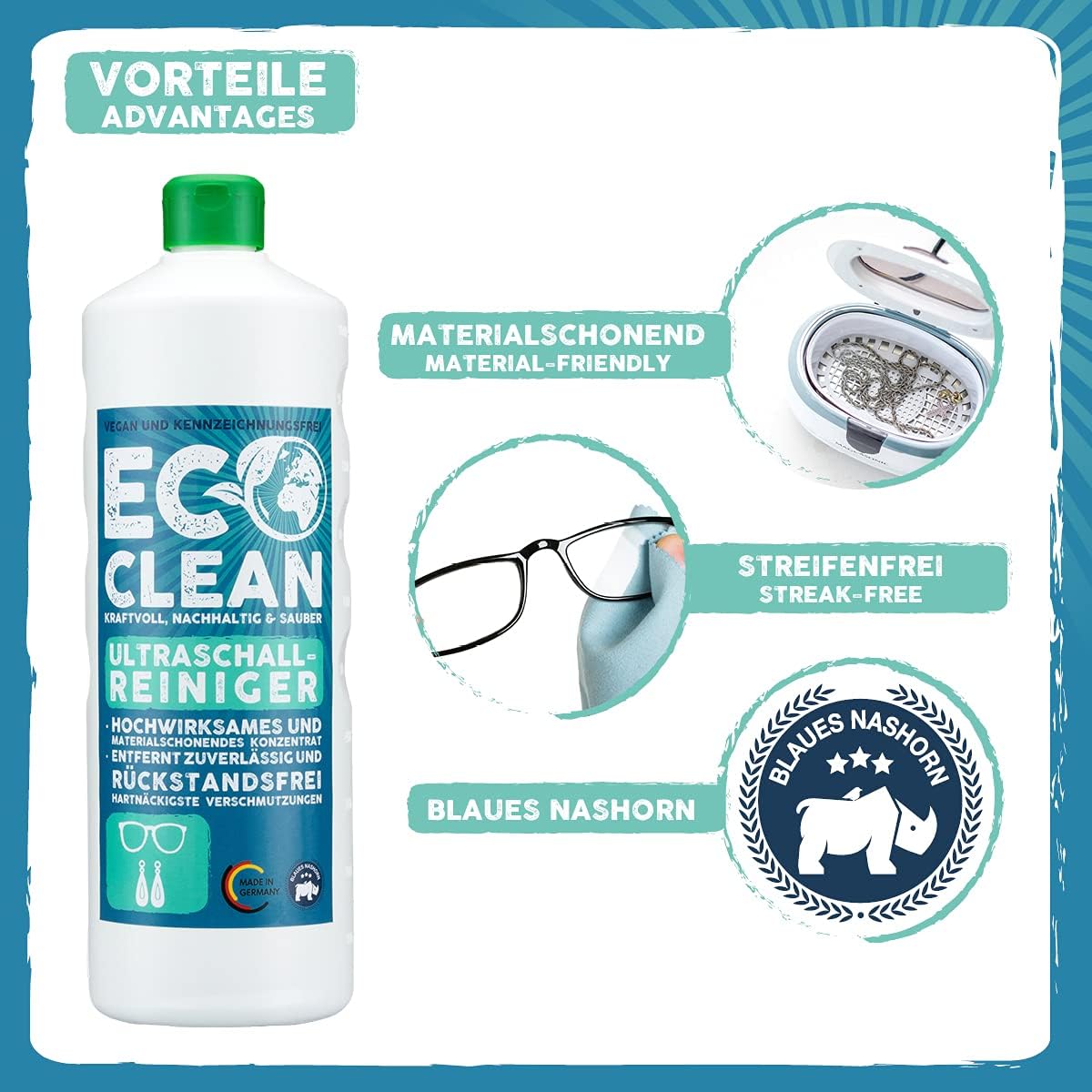 Eco Clean Ultraschallreiniger Konzentrat 1 Liter - Franken Group