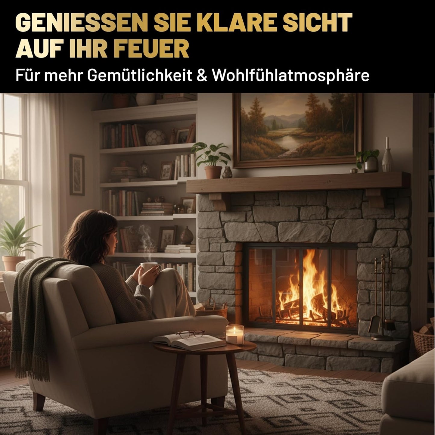 Eco Clean Kaminscheibenreiniger 1L mit Sprühkopf