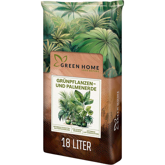 Green Home Grünpflanzen- und Palmenerde im 18-Liter-Beutel für Zimmerpflanzen und Palmen