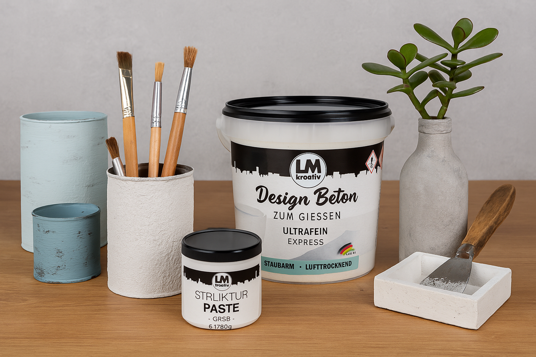 Upcycling Ideen mit Strukturpaste, Beton & Co.