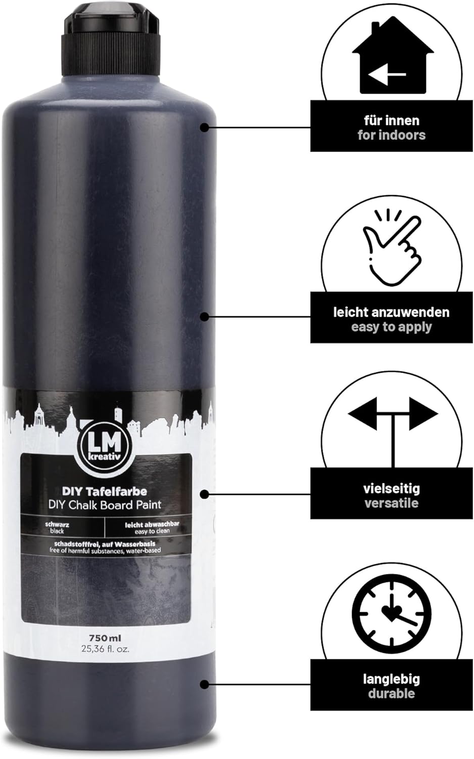 LM Kreativ Tafelfarbe Schwarz | Franken Group