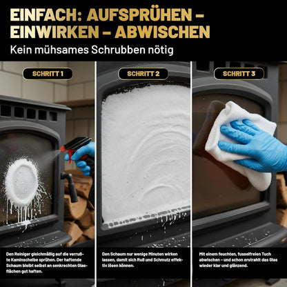 Eco Clean Kaminscheibenreiniger 1L mit Sprühkopf