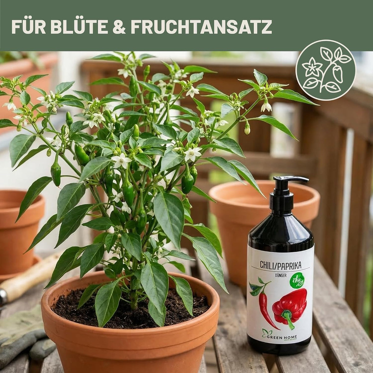 Green Home Dünger Chili & Paprika 1 Liter