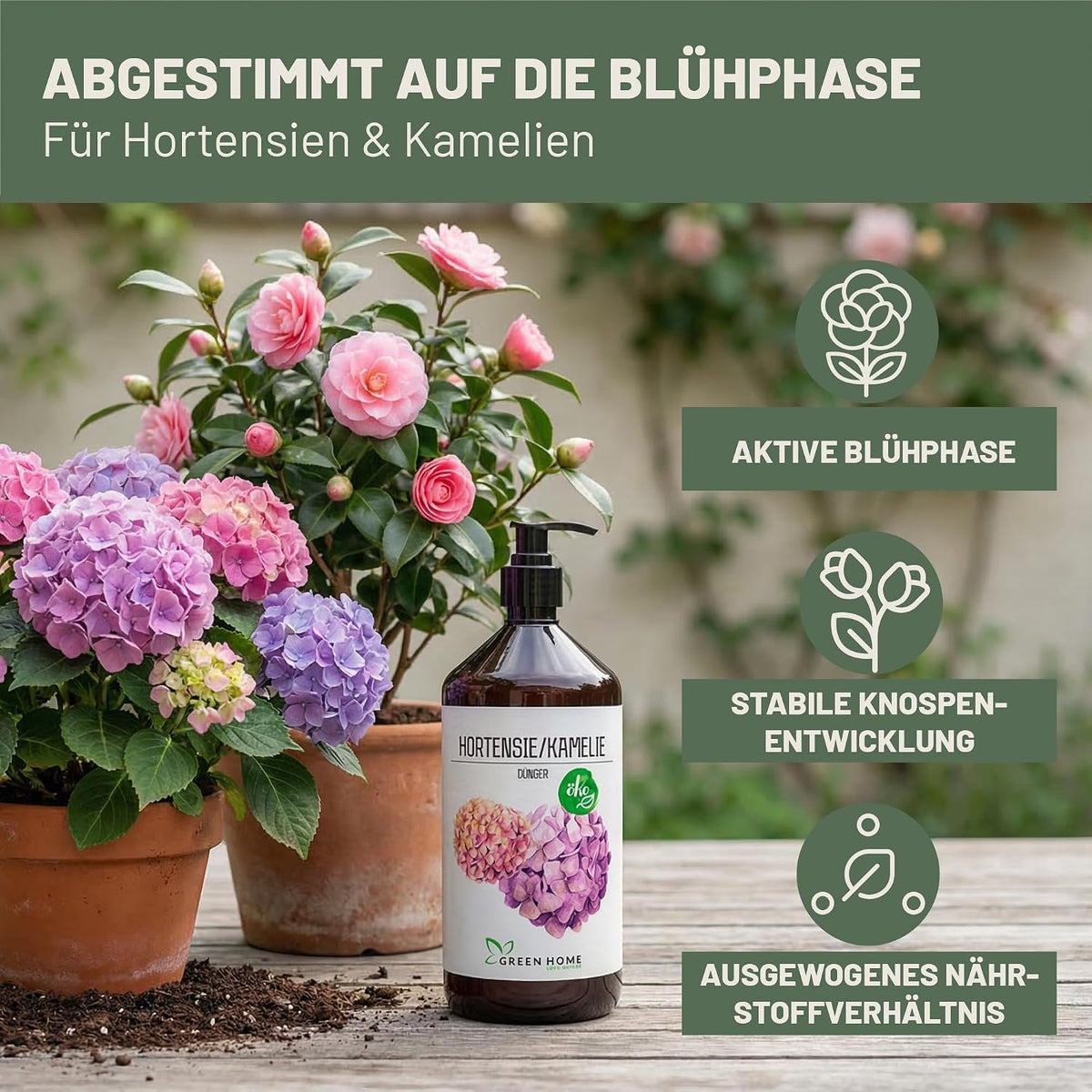 Green Home Dünger Hortensien 1 Liter