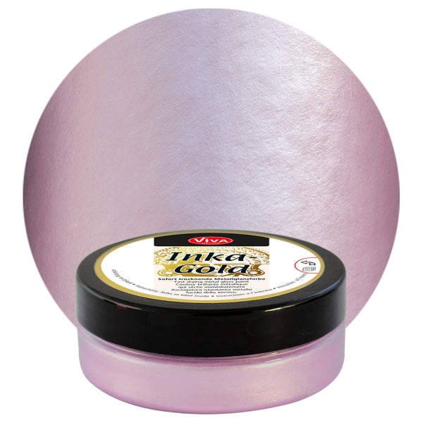 Inka Gold Polierpaste Rosenquarz – sanfter rosafarbener Metalleffekt
