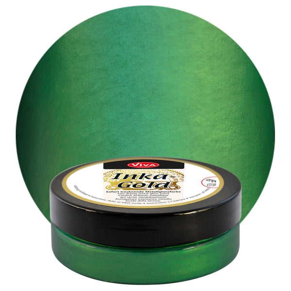 Inka Gold Polierpaste Smaragd – satter grüner Metallic-Ton