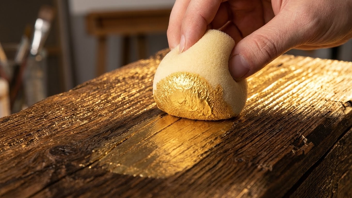 Metallisch beschichtete Schneckenobjekte in verschiedenen Gold- und Kupfertönen mit starkem Glanzeffekt.