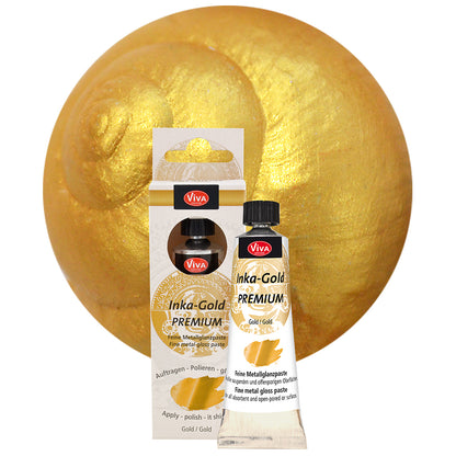Inka Gold Premium Gold – hochpigmentierte Metallglanzpaste für DIY- und Deko-Projekte