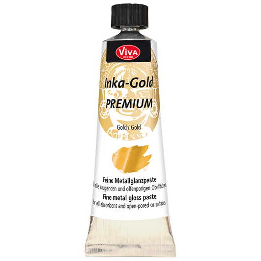 Viva Decor Inka Gold Premium 40 ml Gold – feine Metallglanz-Polierpaste für kreative Oberflächen