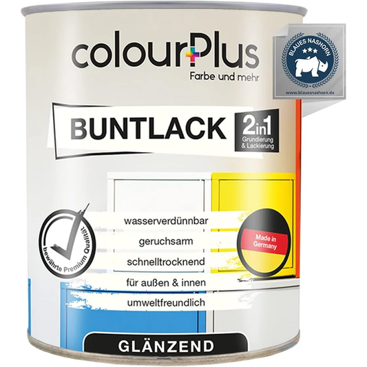ColourPlus 2in1 Buntlack glänzend als 750 ml Lackdose für innen und außen