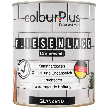 Dose ColourPlus Fliesenlack in Cremeweiß glänzend für moderne Fliesenbeschichtungen.
