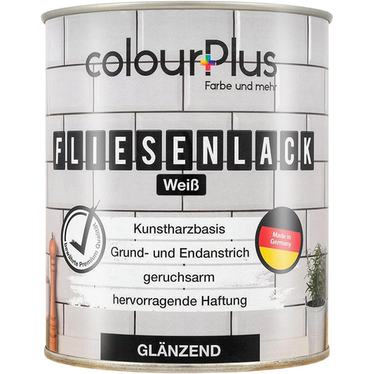 Dose ColourPlus Fliesenlack in Weiß glänzend für Wand- und Bodenfliesen in Küche und Bad.