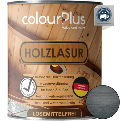 ColourPlus Holzlasur Außen im Farbton Palisander mit dunkler Holzoptik als Farbmuster