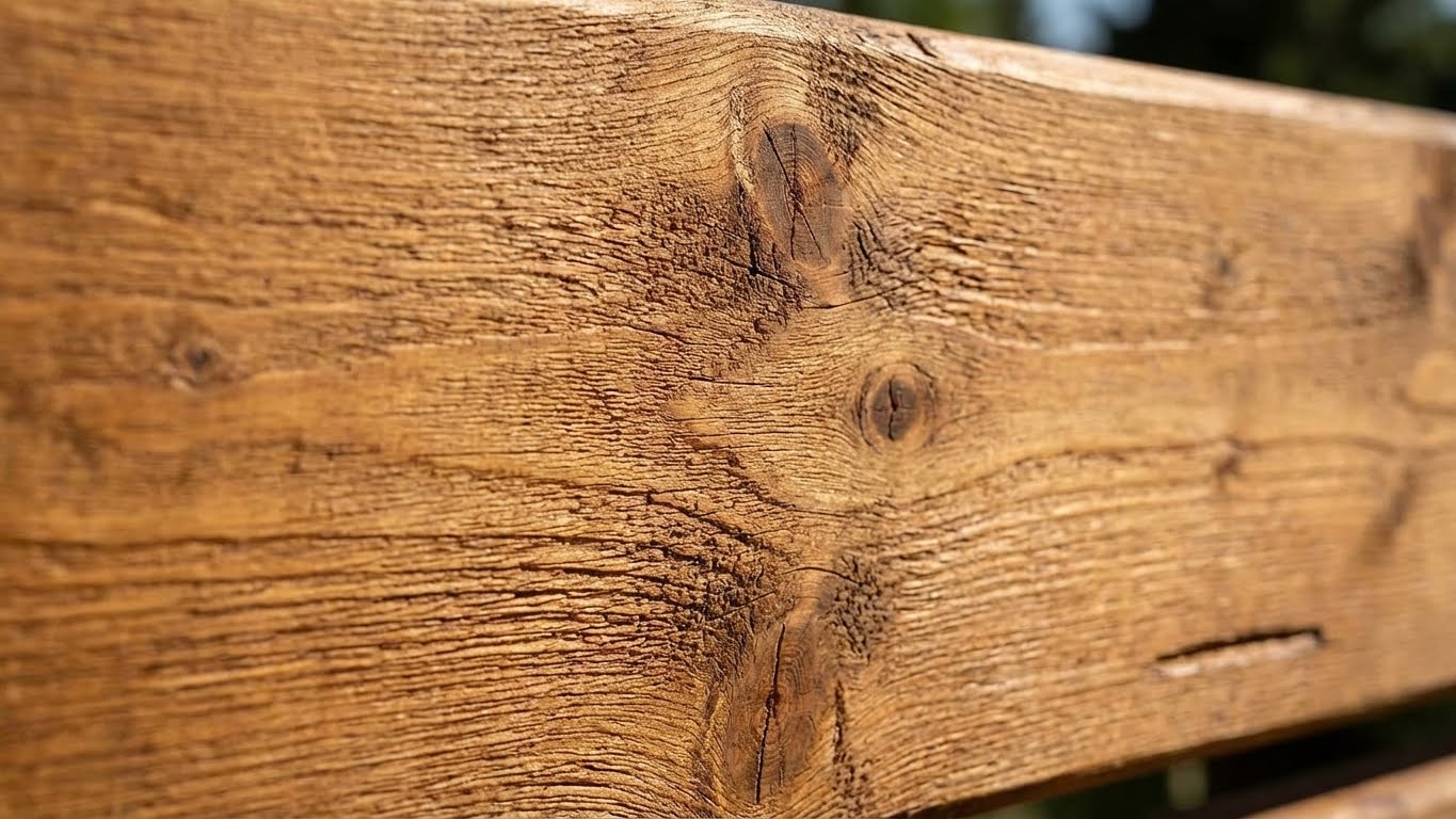 Anwendung der ColourPlus Holzschutzlasur Außen beim Streichen eines Holztisches im Garten