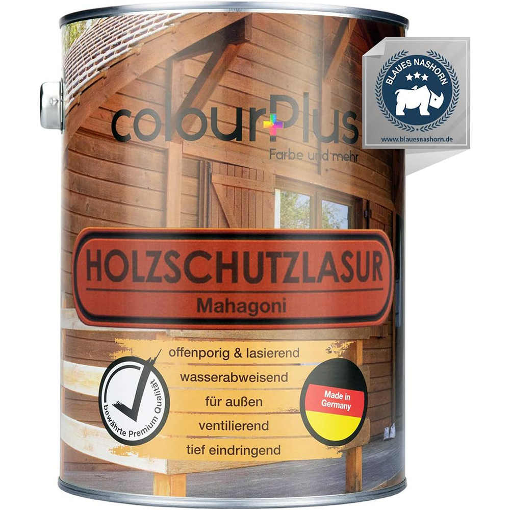 ColourPlus Holzschutzlasur Außen Mahagoni 2,5 Liter für tief eindringenden, wetterbeständigen Schutz von Außenholz.