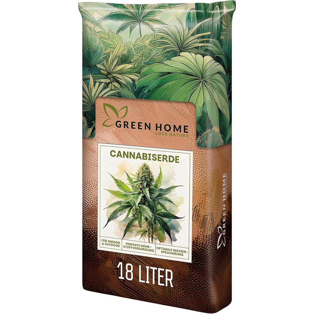 Green Home Cannabis- und Hanferde 18 Liter mit optimaler Nährstoffversorgung für kräftige Pflanzen