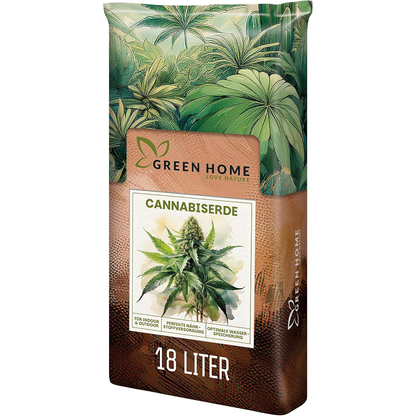 Green Home Cannabis- und Hanferde 18 Liter mit optimaler Nährstoffversorgung für kräftige Pflanzen