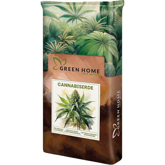 Green Home Cannabis- und Hanferde im stabilen Produktbeutel für Indoor- und Outdoor-Anbau