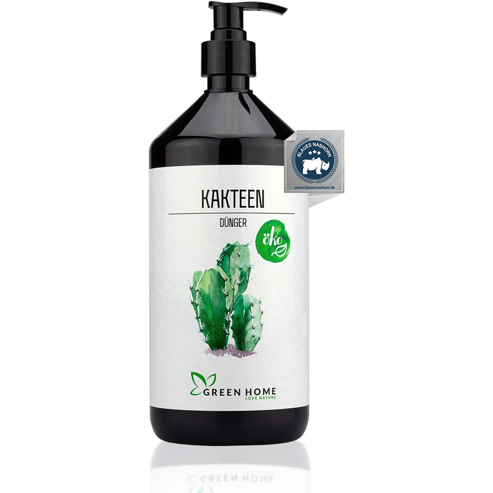 Green Home Dünger 1L für Kakteen – abgestimmte Pflege für widerstandsfähige Sukkulenten und gesundes Wurzelwachstum.