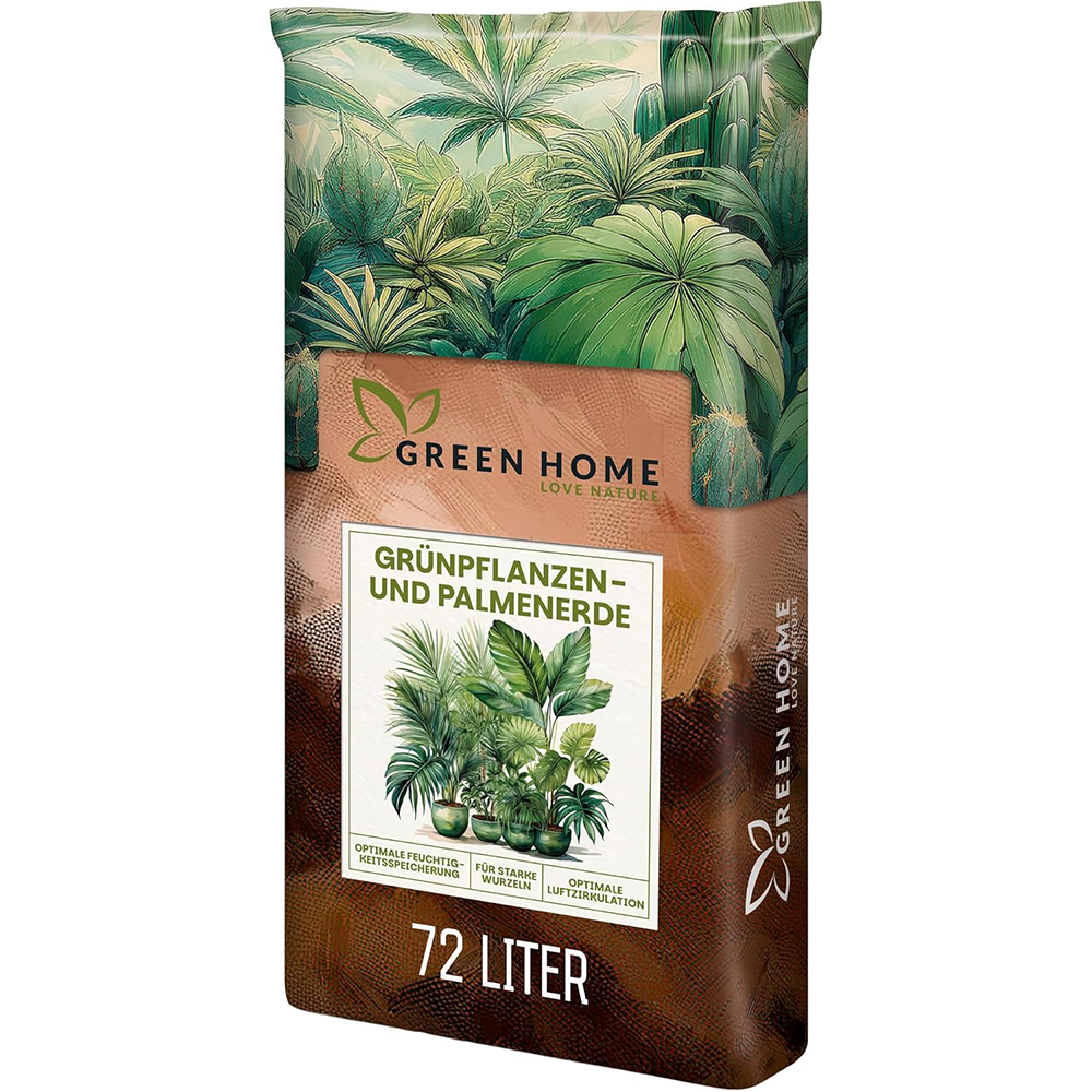 Green Home Grünpflanzen- und Palmenerde im großen 72-Liter-Beutel für umfangreiche Pflanzprojekte