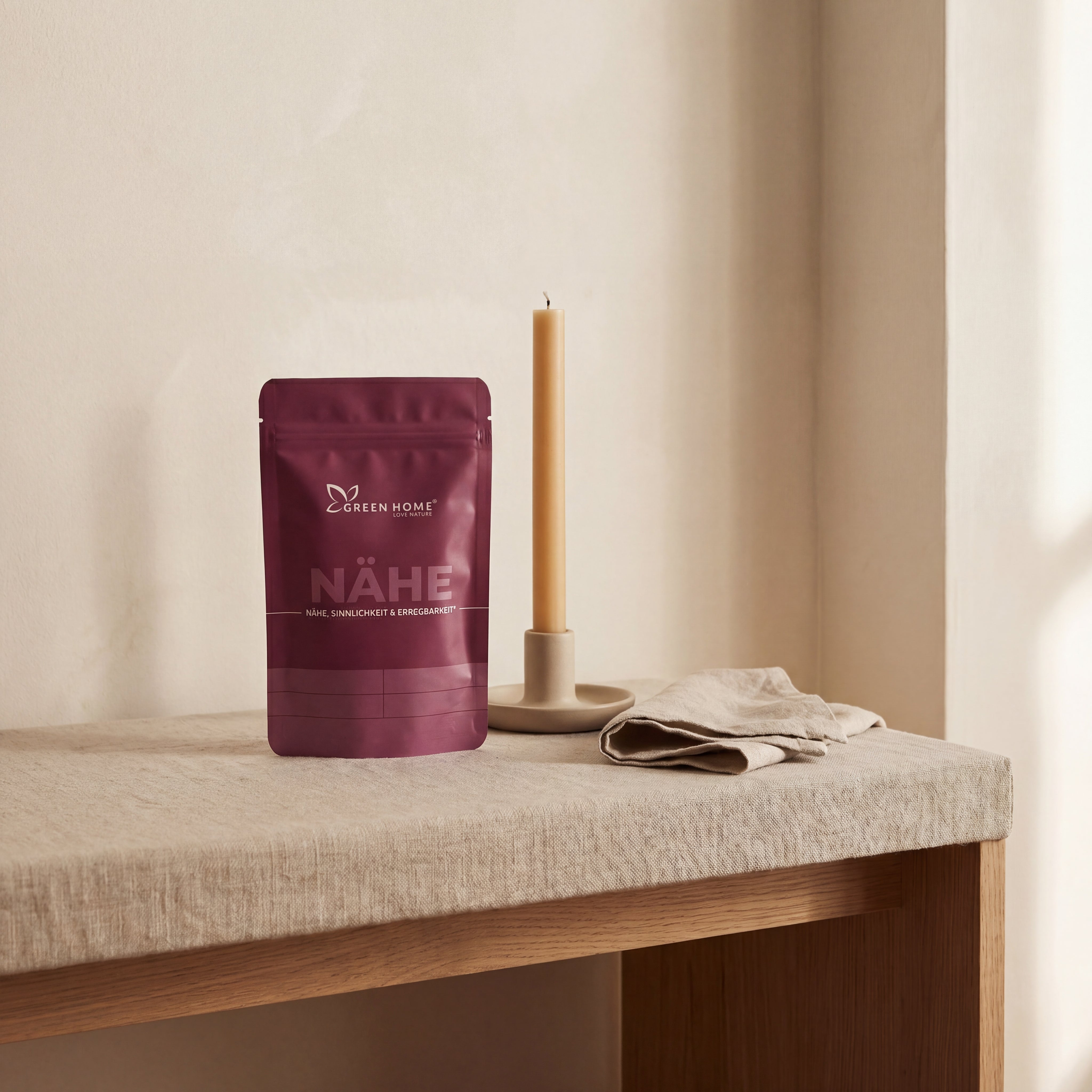 Green Home Nähe Ritual Set auf einer Konsole – Teil eures Zuhauses