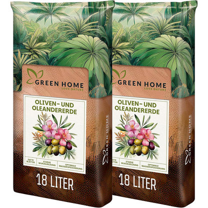 Zwei Säcke Green Home Oliven- und Oleandererde mit je 18 Liter Inhalt als Set