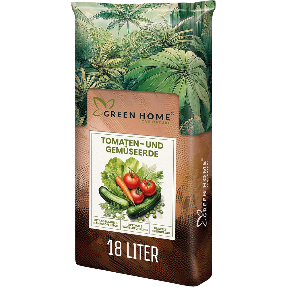 Green Home Tomaten- und Gemüseerde 18 Liter Sack für kräftige Pflanzen und aromatische Ernten