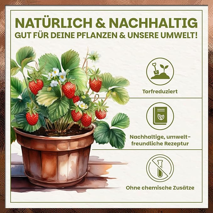 Nachhaltige Universalerde ohne chemische Zusätze – torfreduziert und umweltfreundlich für Pflanzen und Natur