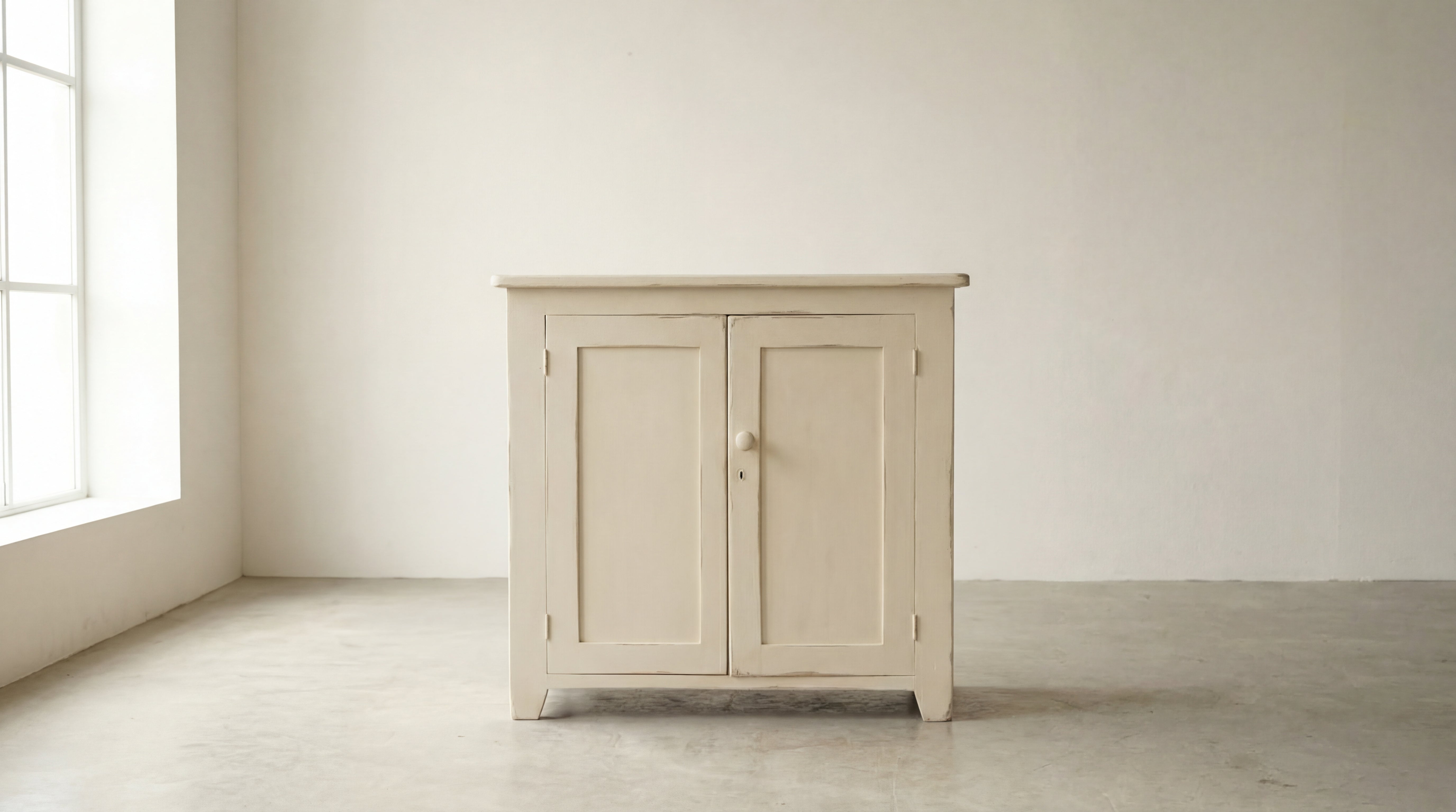 Holzschrank nach dem Streichen mit Shabby Chic Kreidefarbe