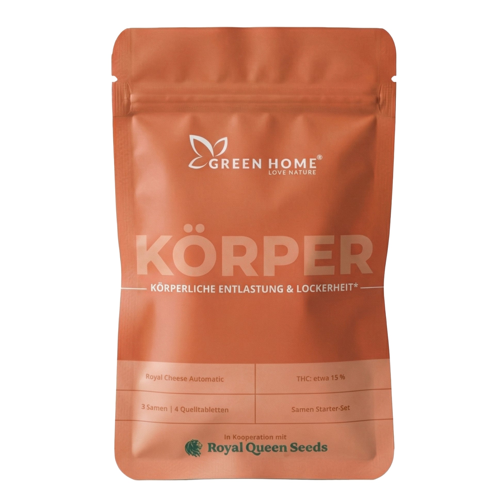 KÖRPER Cannabis Starter Set – Royal Cheese Automatic Indica Autoflowering Samen Green Home
