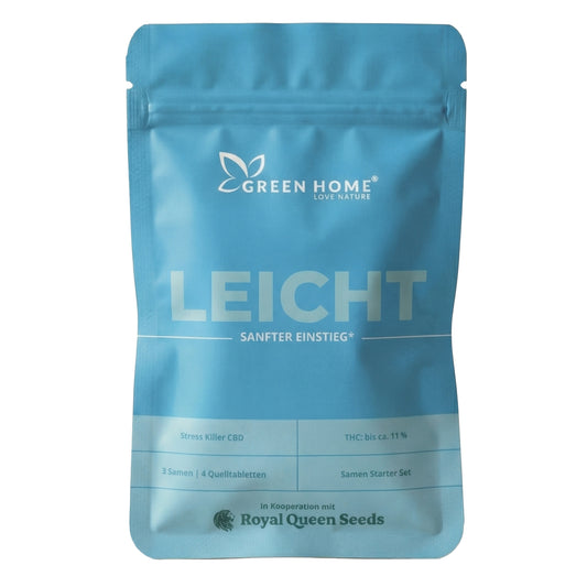 LEICHT Cannabis Starter Set – Stress Killer CBD Autoflowering Samen Green Home