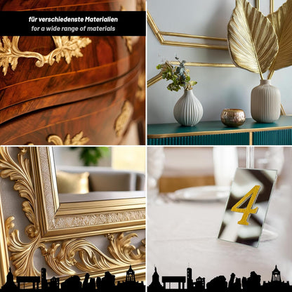 Vergoldete Oberflaechen auf Holz, Rahmen, Spiegel und Dekorationsobjekten mit LM Kreativ Anlegemilch