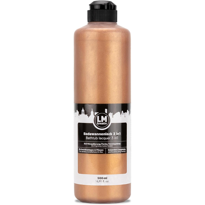 LM Kreativ Badewannenlack 3 in 1 2K in Bronze mit 500 ml in Kunststoffflasche