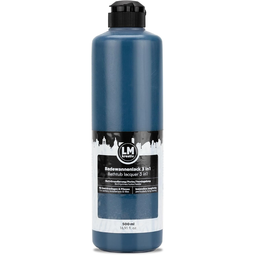 LM Kreativ Badewannenlack 3 in 1 2K in Fresco Blau mit 500 ml in Kunststoffflasche