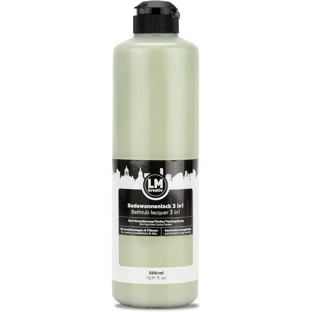 LM Kreativ Badewannenlack 3 in 1 2K in Lindgruen mit 500 ml in Kunststoffflasche