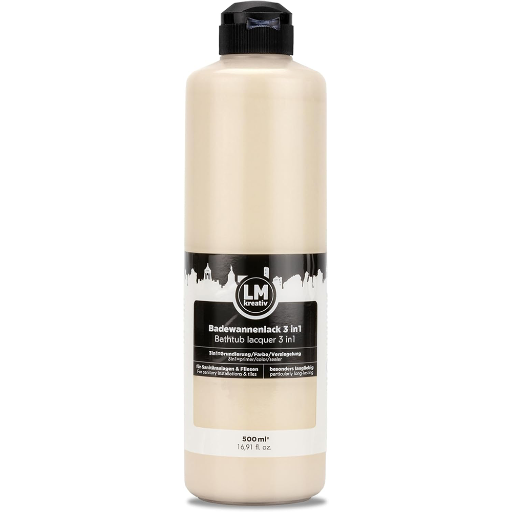 LM Kreativ Badewannenlack 3 in 1 2K in Sandstein mit 500 ml in Kunststoffflasche