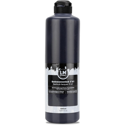 LM Kreativ Badewannenlack 3 in 1 2K in Schwarz mit 500 ml in Kunststoffflasche