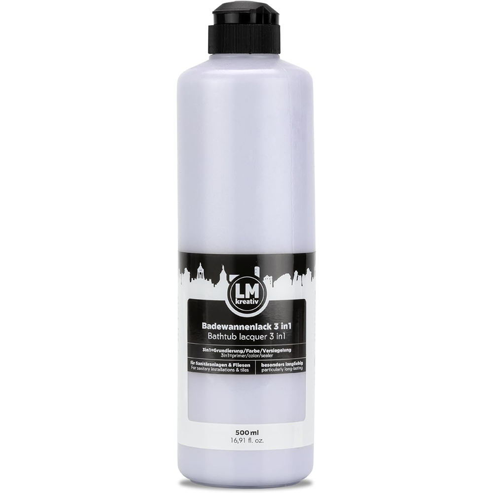 LM Kreativ Badewannenlack 3 in 1 2K in Slate Grau mit 500 ml in Kunststoffflasche
