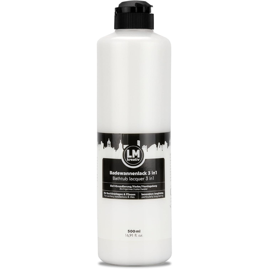 LM Kreativ Badewannenlack 3 in 1 2K in Weiss mit 500 ml in Kunststoffflasche