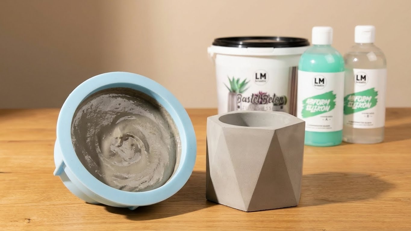 Vielseitige Silikonformen für Beton-, Gips- und Resinprojekte – hergestellt mit LM Kreativ Abformsilikon