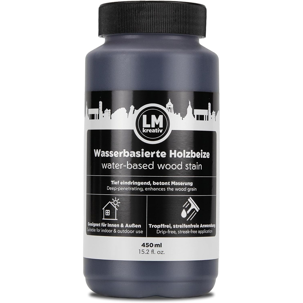 LM Kreativ Holzbeize 450 ml – Eiche Rustikal – wasserbasierte Holzbeize für Innen & Außen