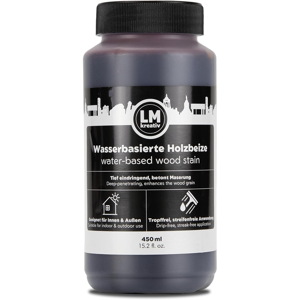 LM Kreativ Holzbeize 450 ml – Kirschbaum Antik – wasserbasierte Holzbeize für Innen & Außen