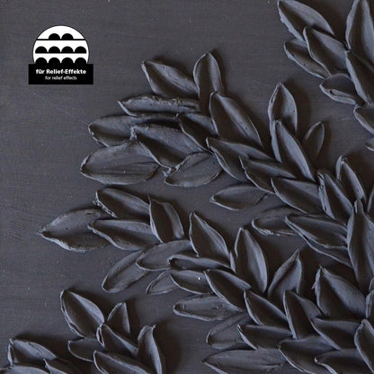 Reliefstruktur mit LM Kreativ Struktur Paste fein schwarz für plastische Kunstwerke