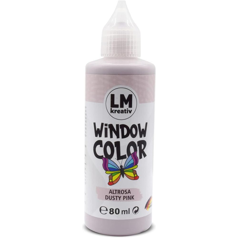 LM Kreativ Window Color 80 ml in Altrosa als einzelne Flasche mit Dosierspitze.