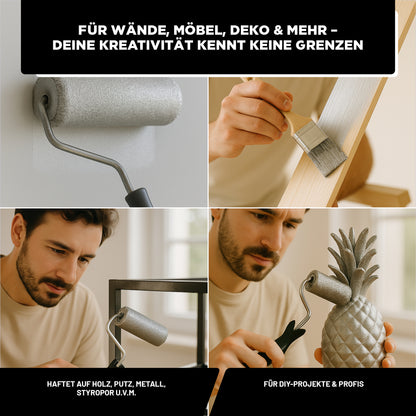 Haftet auf Holz, Putz, Metall und mehr – perfekt für Wände, Möbel und kreative DIY-Projekte.