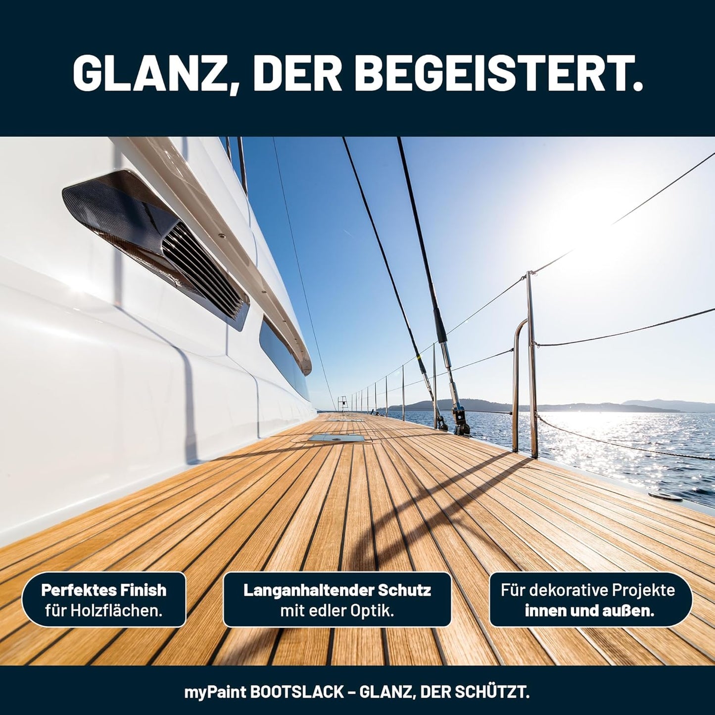 Hochglänzendes Finish auf Bootsdeck – langlebiger Schutz und edle Optik für Holzflächen
