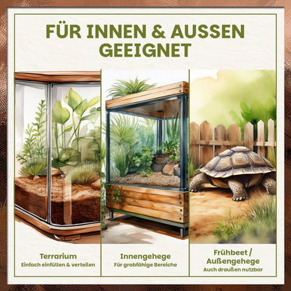 Schildkrötenerde für Terrarium, Innengehege und Frühbeet – innen und außen einsetzbar