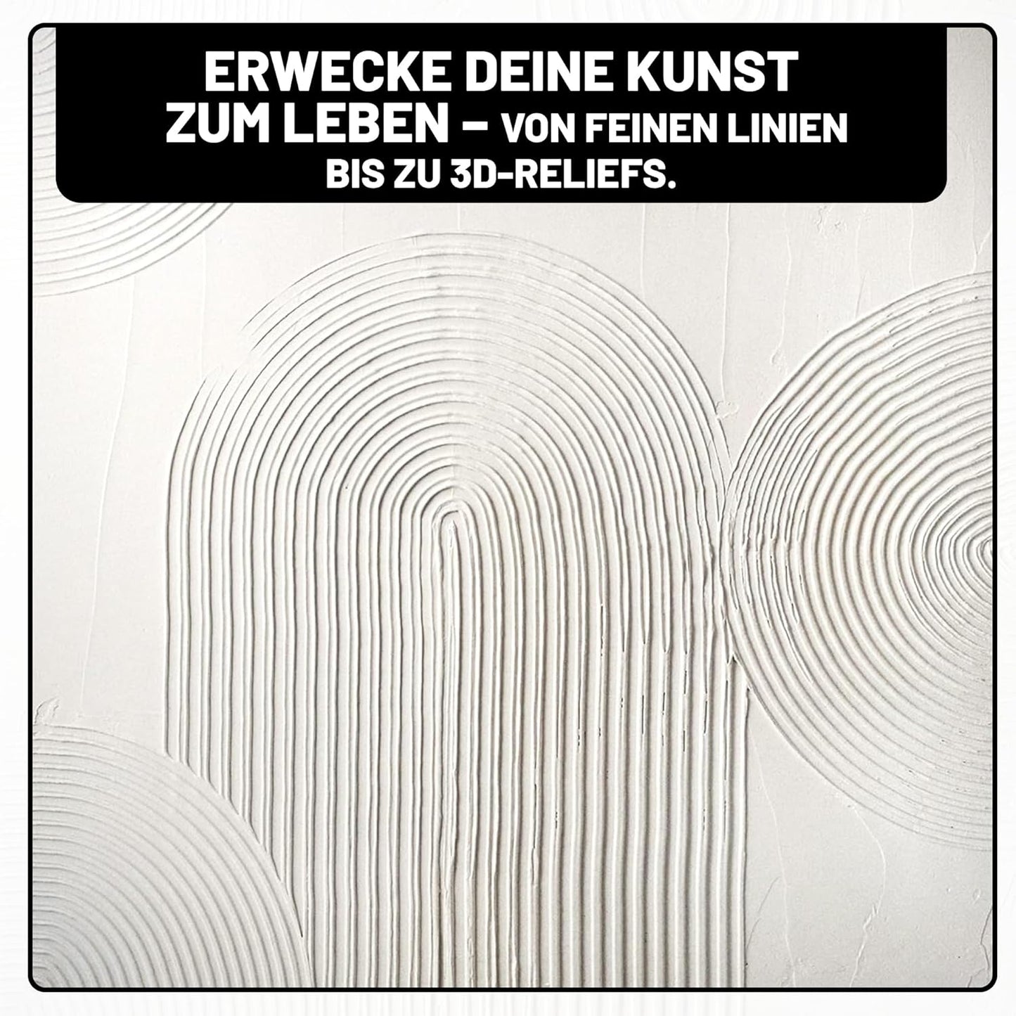 Strukturpaste für feine Linien und plastische 3D-Reliefs – ideal für Acrylmalerei und Mixed Media.